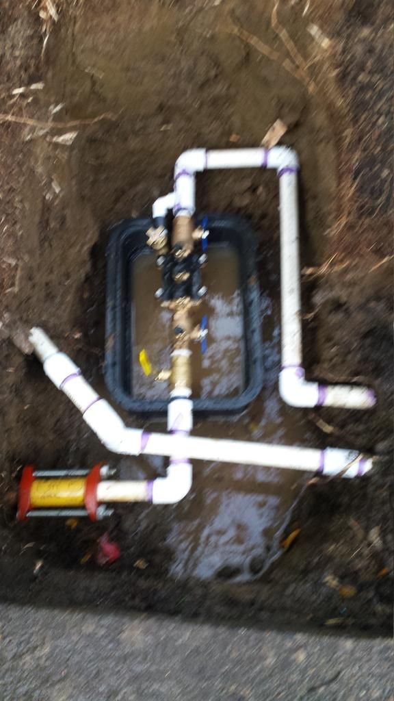 Backflow install, should I thrust block this? Lawn Care Forum